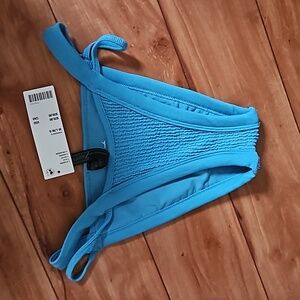 M/L uo pucker stretchy blue bikini strappy